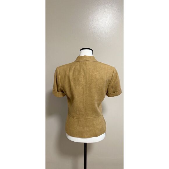 Lauren Ralph Lauren 100% Linen safari/military style top. Size 6. - Picture 2 of 7